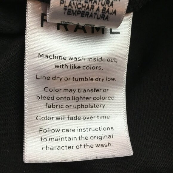 Frame Le High Flare Womens 31 Jeans Black Cotton Blend - Picture 16 of 16